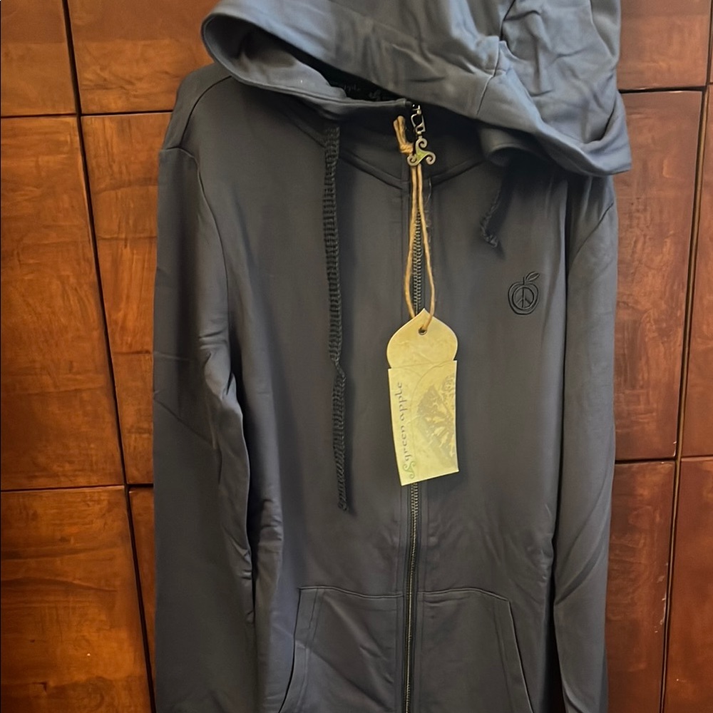 Black Zip-Up Hoodie Sweatshirt
